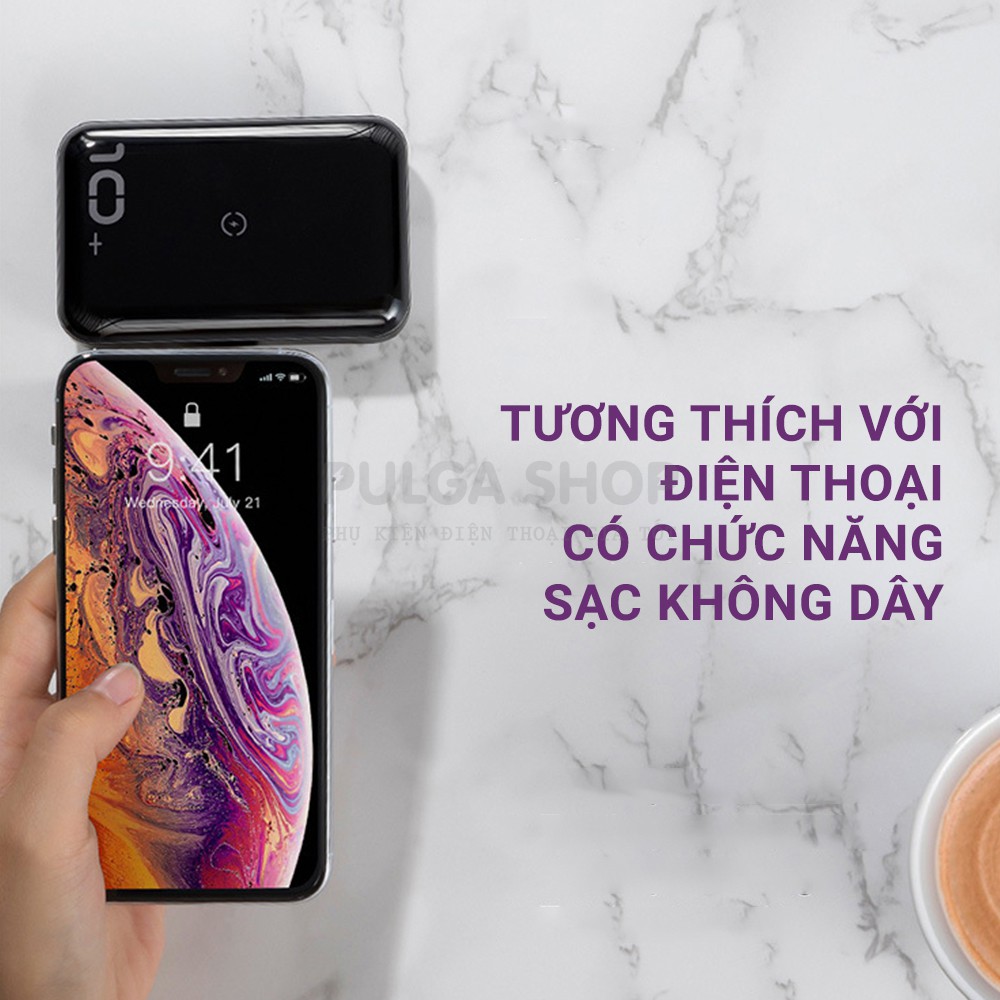 Sạc Dự Phòng Không Dây Baseus 10000mAh Hỗ Trợ Sạc Nhanh 18W PD3.0/QC 3.0 Dành Cho Iphone Samsung Xiaomi Huawei