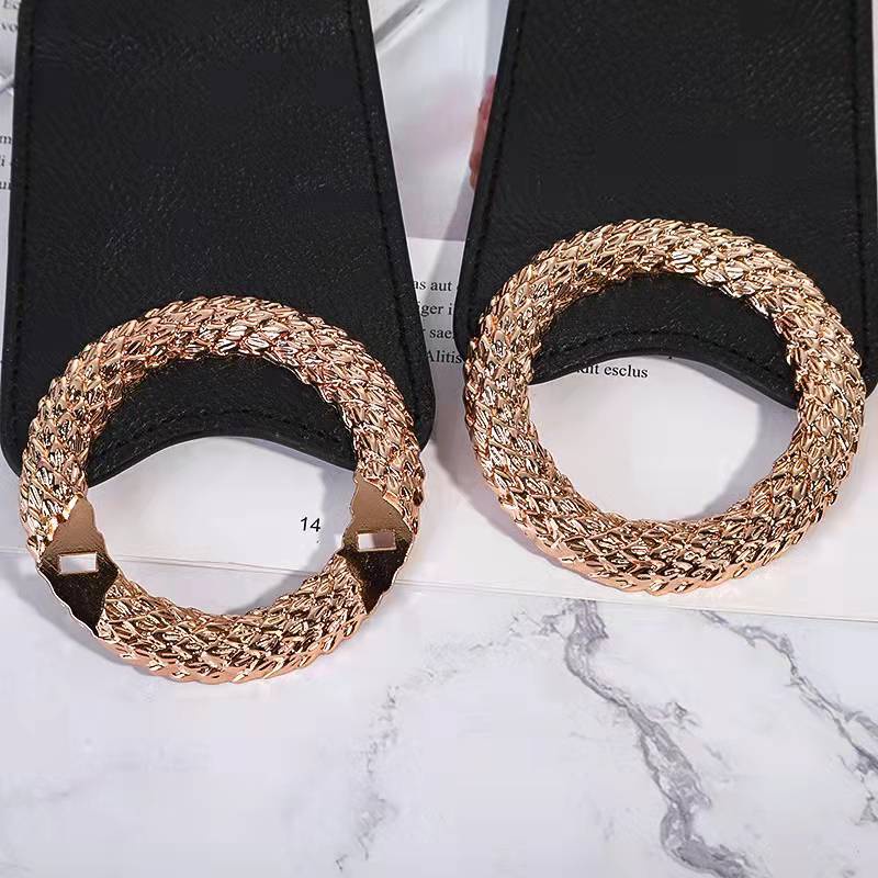 Thắt lưng - Đai váy bản rộng khóa tròn 4 màu TTL190
