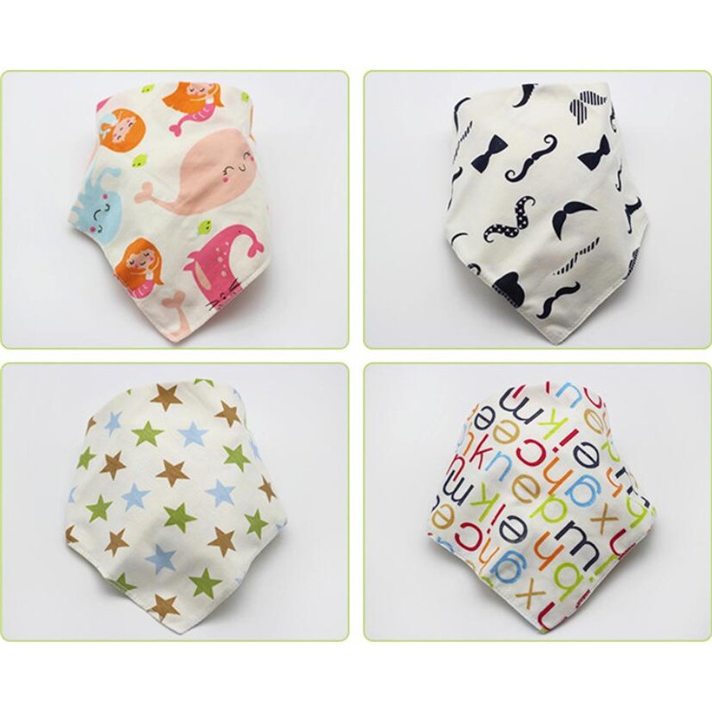 Yếm Ăn Cotton Dễ Thương Cho Bé