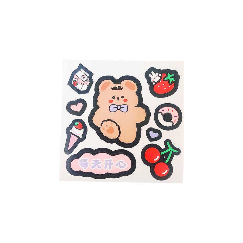 Sticker dán trang trí sách vở, hộp, bình nước, điện thoại hoạt hình nhiều mẫu kích thước 10*10cm