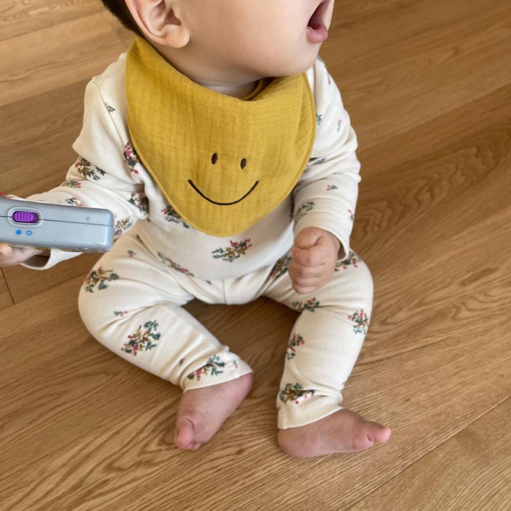 Ins Khăn Yếm Vải Cotton Gauze Thấm Hút Nước Dành Cho Trẻ Em