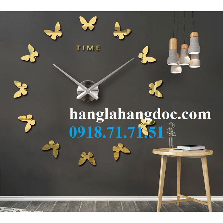 Đồng hồ dán tường DIY siêu sang trọng &amp; độc đáo hình bươm bướm, Version 13