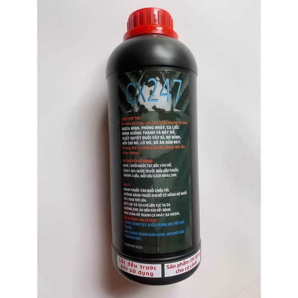 CX247 xử lý kí sinh trùng đơn bào chai 1 lít.