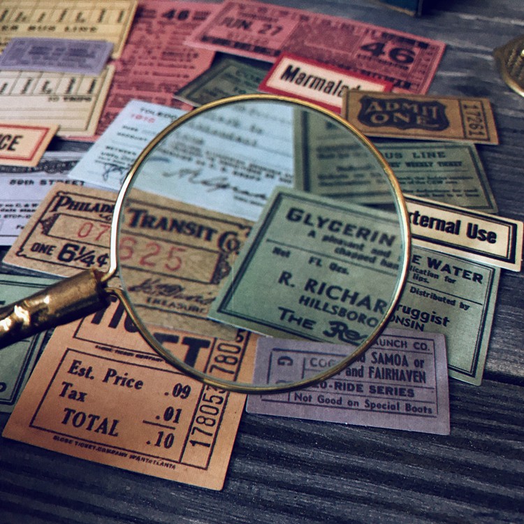 Card ticket junk journal phong cách Tim Holtz