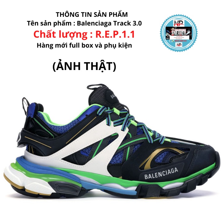 SNEAKER NAM NỮ GIẦY THỂ THAO  BALENCIAGA TRACK màu xanh đen