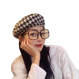 Mũ beret phong cách hoạ sĩ thời trang kiểu dáng đơn giản giản dị kiểu mới dành cho mùa hè màu đen trắng