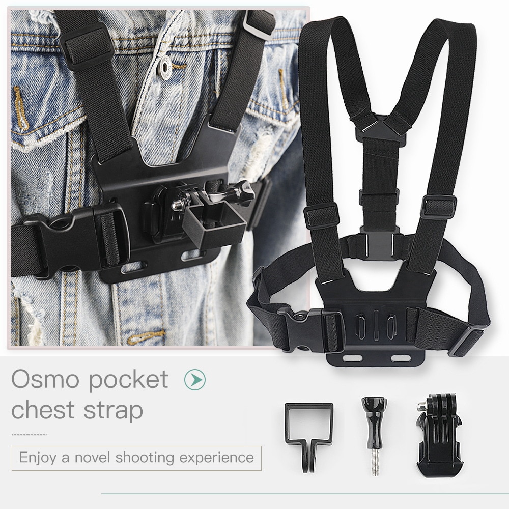 Dây đeo ngực có thể điều chỉnh thích hợp cho DJI Osmo Pocket 3 trục
