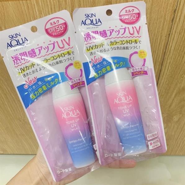 Kem chống nắng Skin Aqua Tone Up UVCHÍNH HÃNG Vừa nâng tông da tạo cảm giác da trong mướt