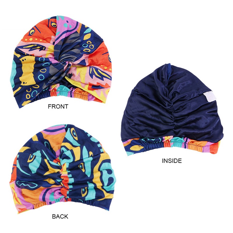 Mũ Turban In Hoa Chéo Thắt Nút Xoắn Chéo Phong Cách Hồi Giáo Cho Nữ