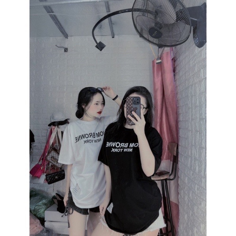 Áo thun nam chữ Thom from unisex tay lỡ hàng oversize