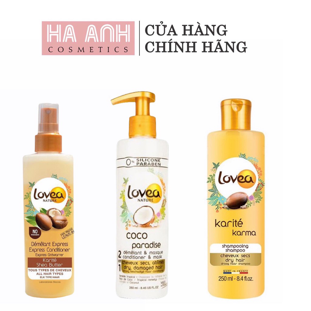 Dầu gội,dầu xả, xịt dưỡng tóc Lovea Chiết Xuất Dầu Dừa 250ML