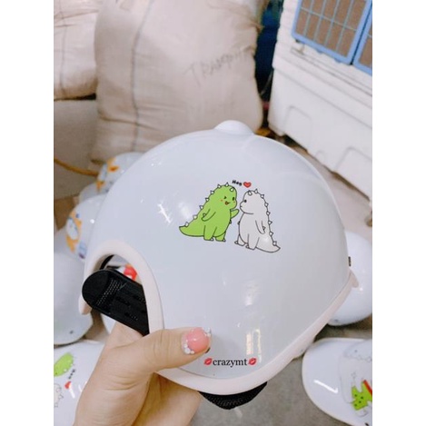 Mũ bảo hiểm le hoạt hình mini ( khủng long, gấu, lợn, đoremon, shin ..)