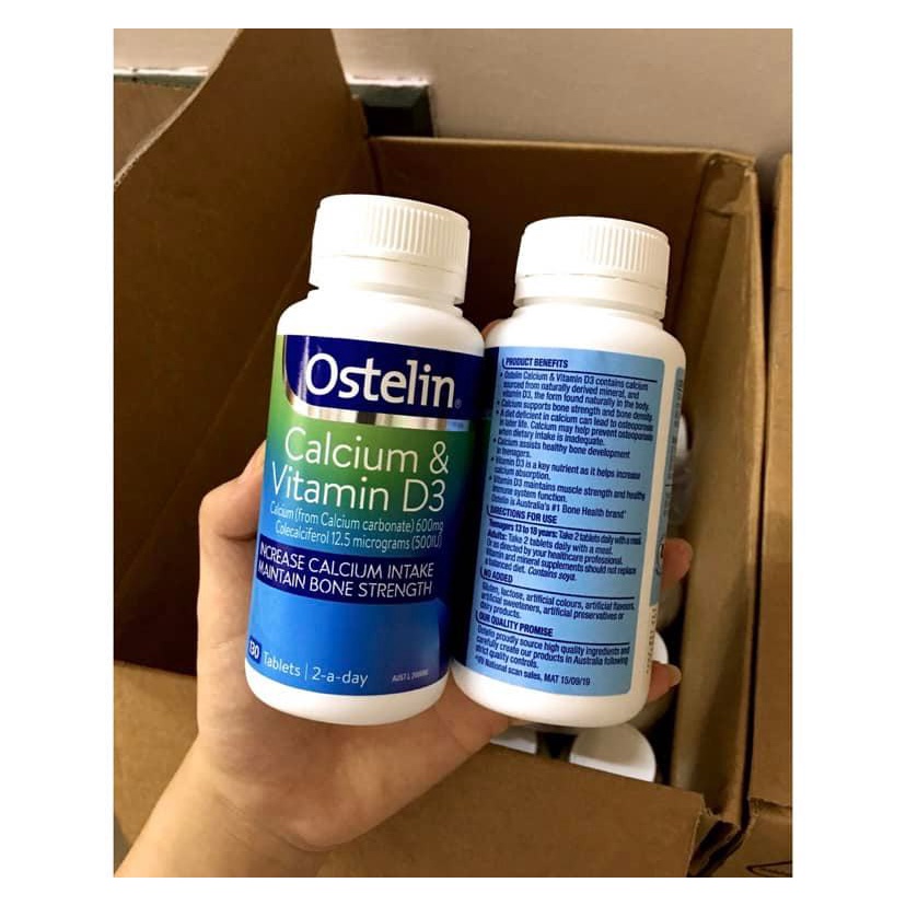 Bổ sung Canxi và Vitamin D3 cho bà bầu, mẹ sau sinh và người lớn của Ostelin Úc 130 viên