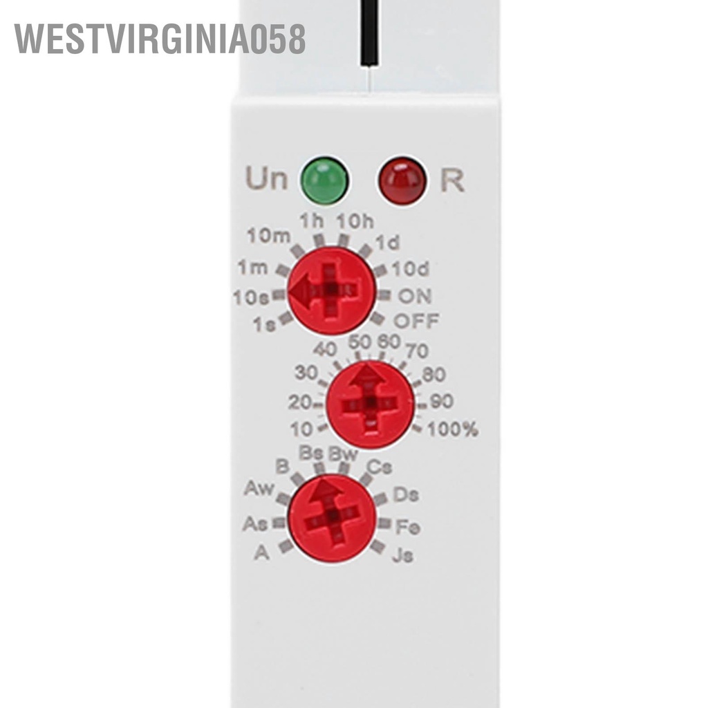 Westvirginia058 Chuyển tiếp thời gian đa chức năng 0 1 giây đến 10 ngày Điều chỉnh độ chính xác cao Công tắc hẹn giờ với chỉ báo AC DC 12‑240V