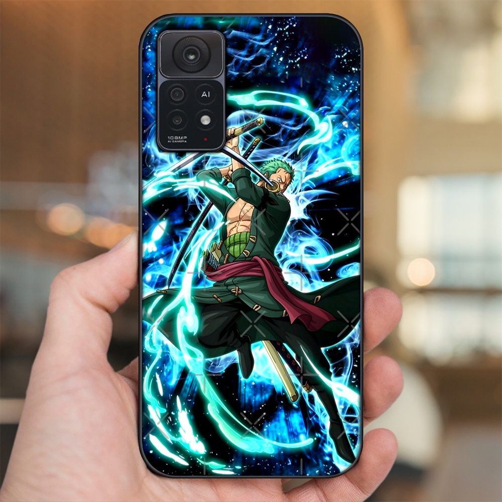 Ốp lưng Xiaomi Redmi Note 11 Pro 5G viền đen in hình Zoro One Piece