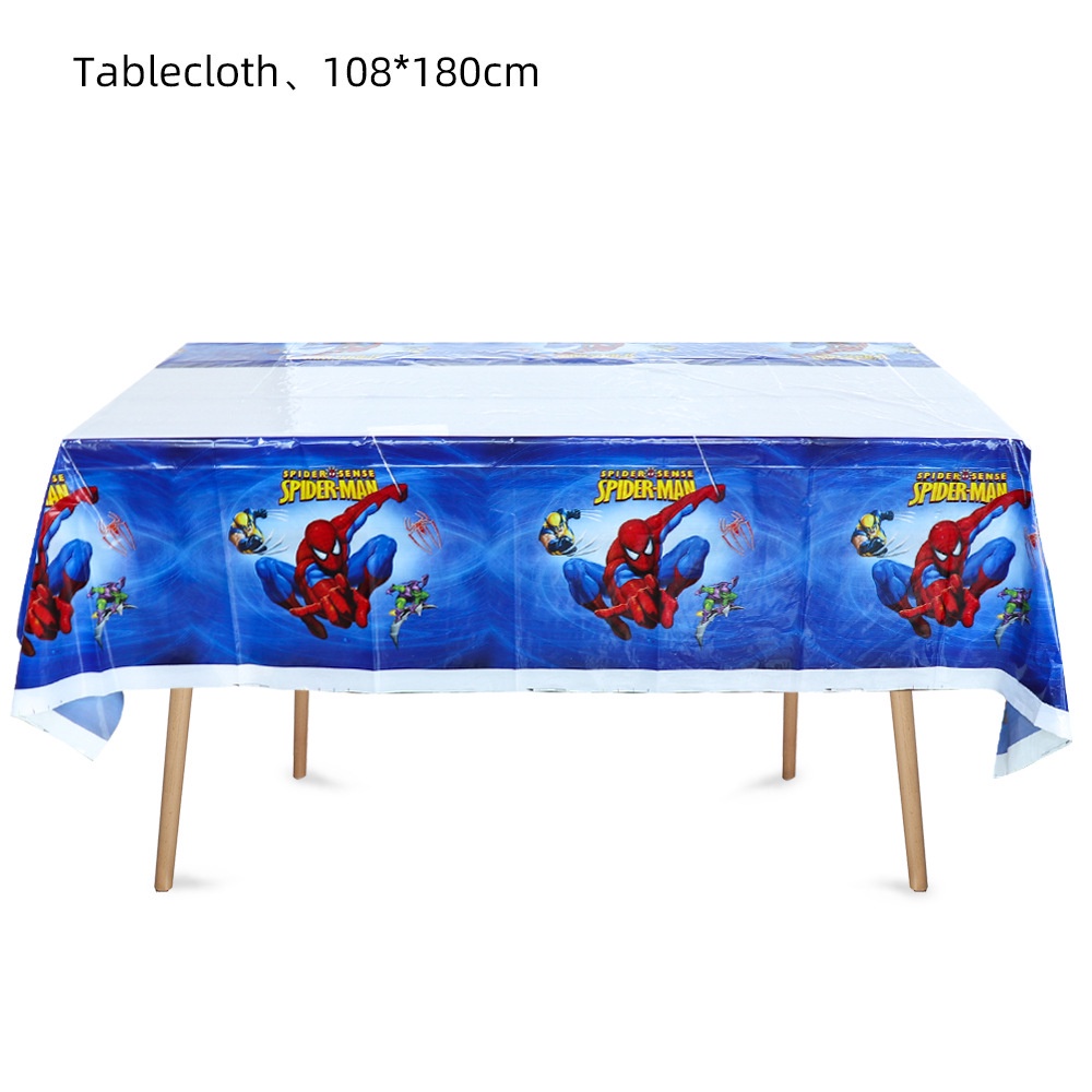 Bộ Dụng Cụ Ăn Bằng Giấy Hình Người Nhện Trang Trí Tiệc Sinh Nhật