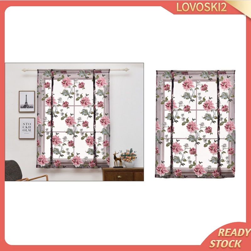 Rèm Cửa Sổ Trong Suốt Kích Thước 60x120cm Dùng Trang Trí Nhà Bếp (Lovoski2)