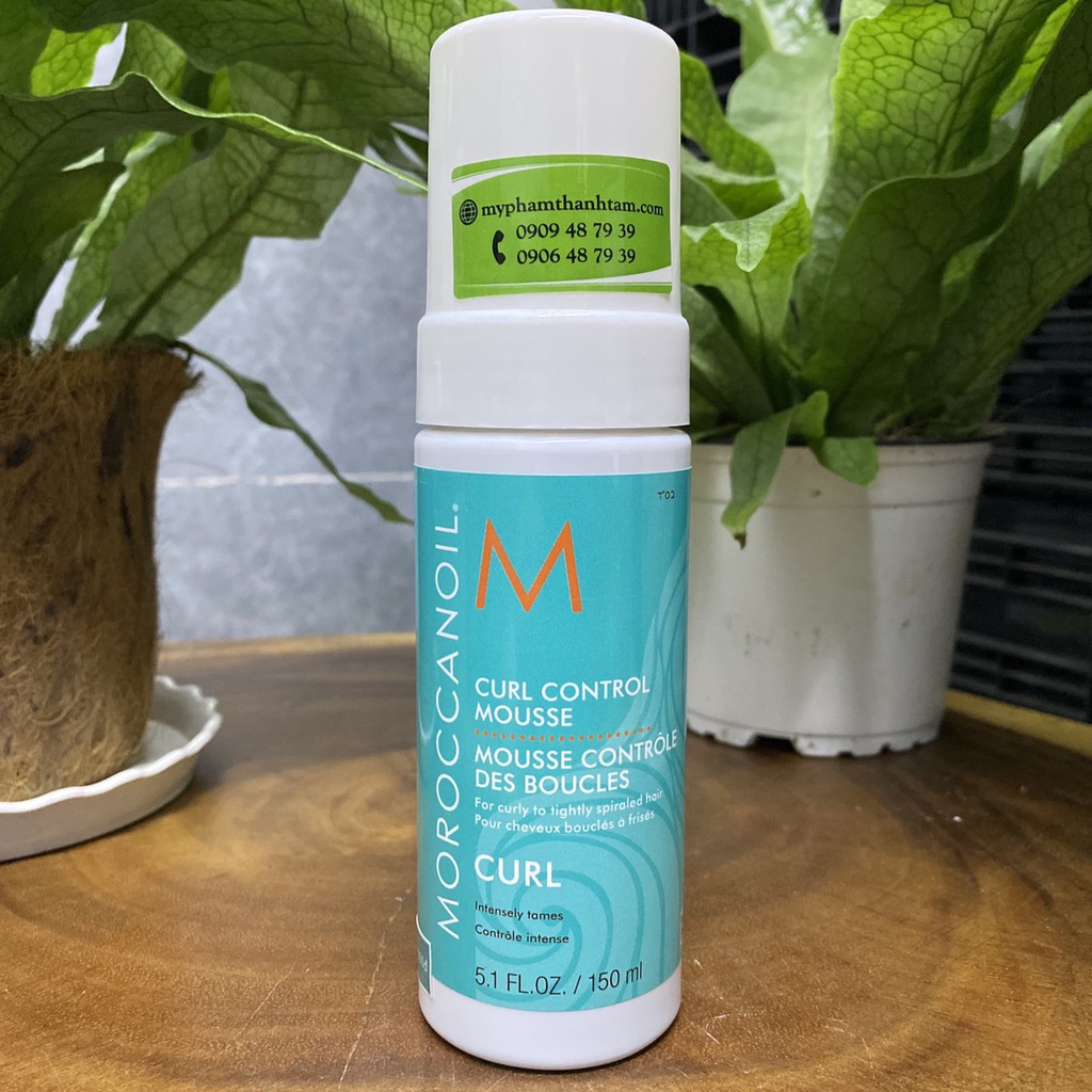 Chính hãng  Kem bọt kiểm soát sóng xoăn Curl Control Mousse Moroccanoil 150ml (chính hãng)