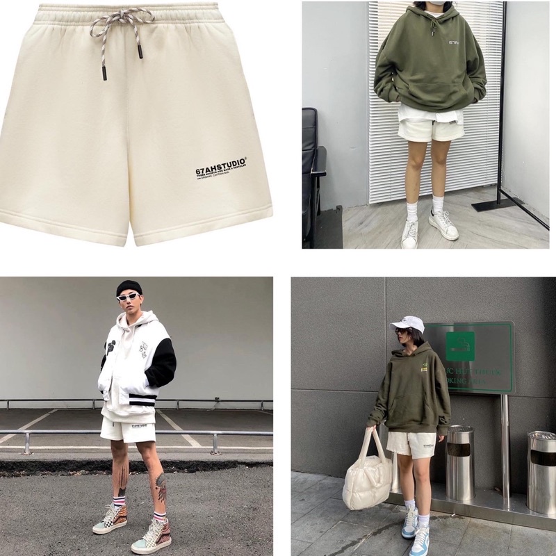 Quần short trên gối signature 67ahstudio