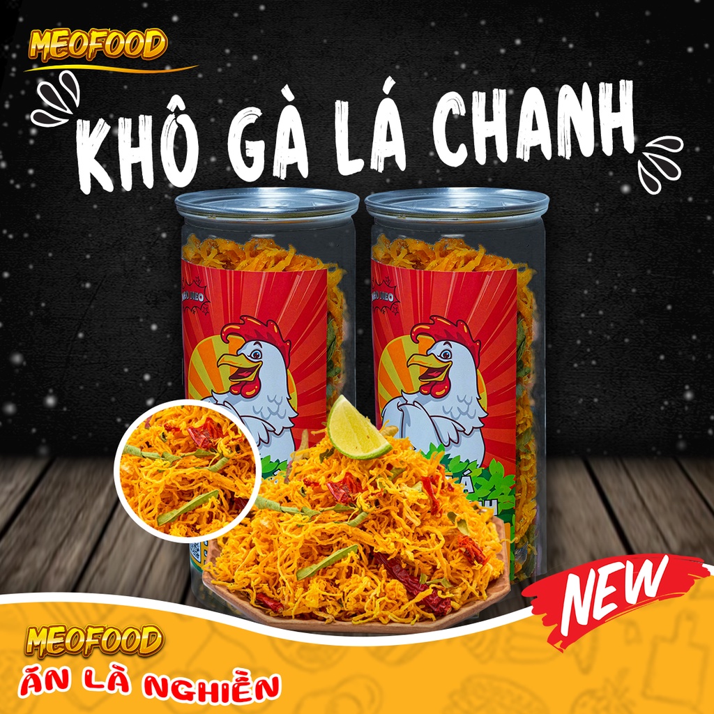 Khô gà lá chanh MeoFood 300g (Giòn ngon - Đậm vị) | Đồ ăn vặt MeoFood