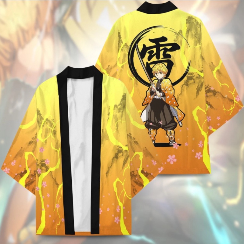 Áo Choàng Kimono Hóa Trang Nhân Vật Anime Demon Slayer Hashibira Inosuke Độc Đáo