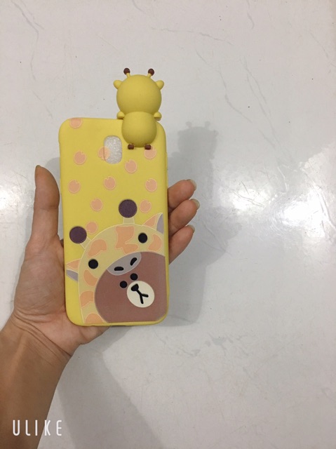 Ốp lưng sam sung J5 Pro, J5Pro Cao su gấu nền vàng