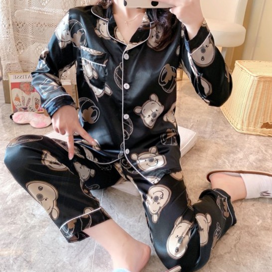 Bộ Pijama Ngắn Tay In Hình Gấu Pooh Cho Nữ Plus Size M-5XL