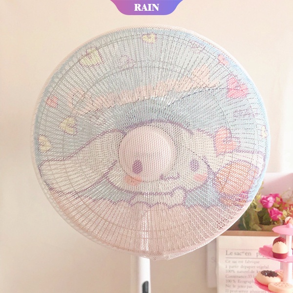 SANRIO Vỏ Bọc Quạt Điện Chống Bụi In Hoạt Hình Cinnamoroll My Melody Hello Kitty Dễ Thương Bảo Vệ Ngón Tay Cho Bé