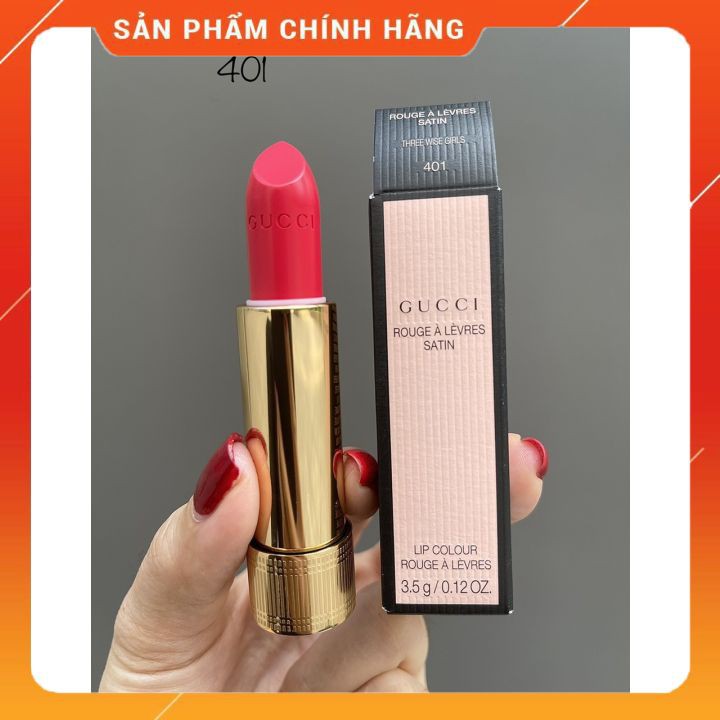 Son G.ucci 401 Satin Tông Màu Hồng Dâu Nữ Tính