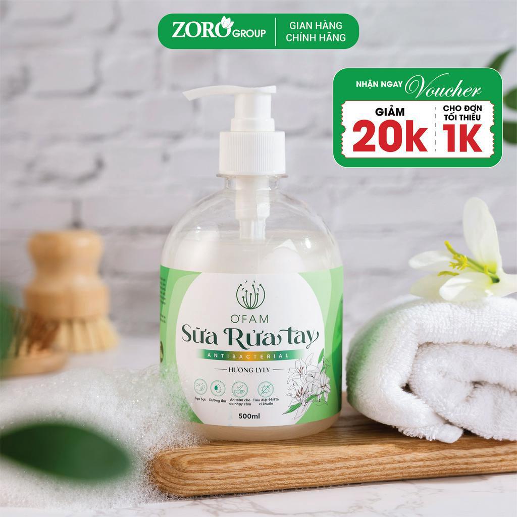 Sữa rửa tay O'Fam 500ml an toàn lành tính, dưỡng ẩm da tay và ngăn ngừa vi khuẩn