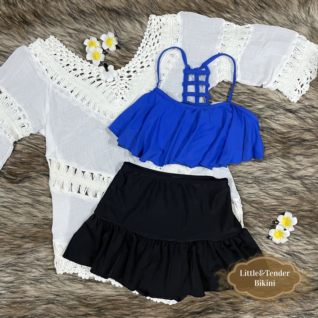 {Không gồm áo khoác} Bikini 2 mảnh xanh trẻ trung