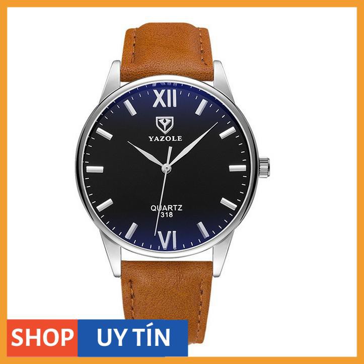 [Hàng Cao Cấp] Đồng hồ nam Yazole ms047 size 40mm dây da | BigBuy360 - bigbuy360.vn