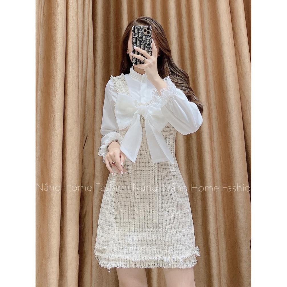 Set yếm dạ phối sơmi Coral
