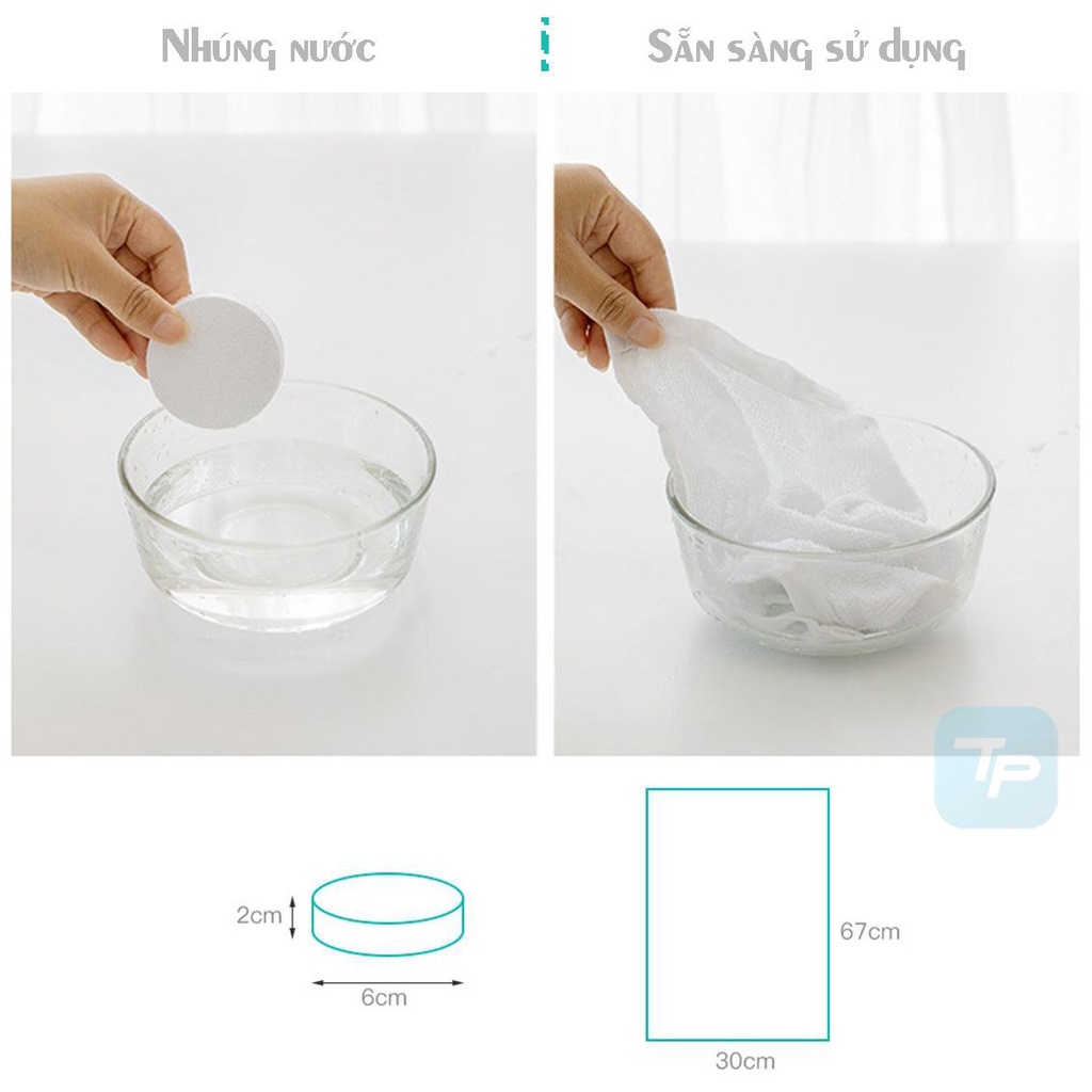 Khăn Tắm Nén Tiện Dụng Vải Cotton Soft Mềm Mại 70cmx140cm