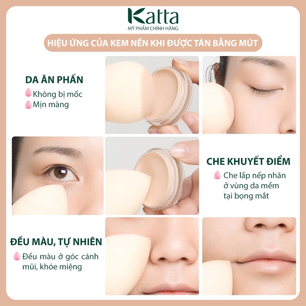 Mút tán kem nền cho da mịn không tì vết và tiết kiệm mỹ phẩm - Katta - KTPK168 | BigBuy360 - bigbuy360.vn