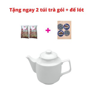 Bình trà 0.7 l - jasmine - trắng, ấm trà