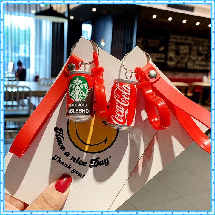 Móc khóa phụ kiện LON NƯỚC NGỌT 🍀FREESHIP🍀 Xinh xắn, đáng yêu, thích hợp treo balo, túi xách, chìa khóa