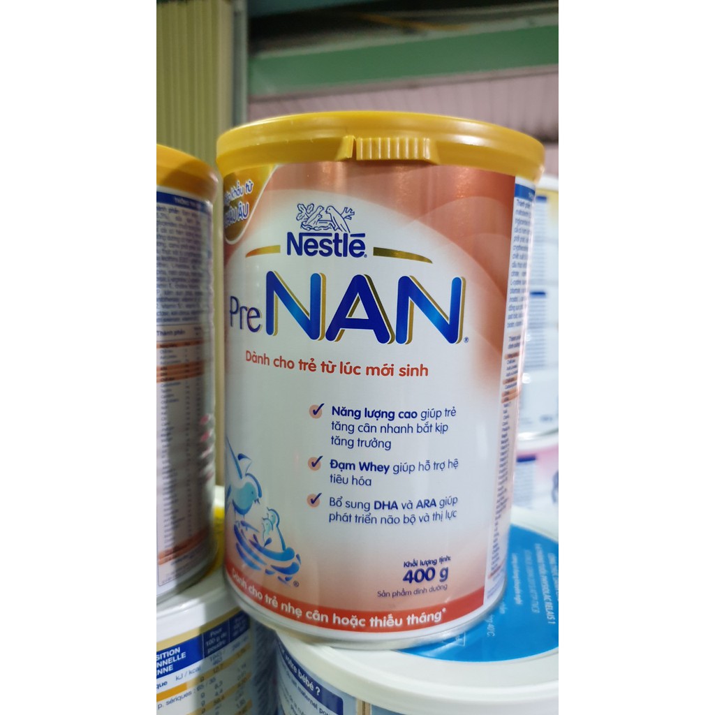 Pre NAN- sản phẩm dành cho trẻ thiếu tháng hoặc nhẹ cân 400g Date 2021