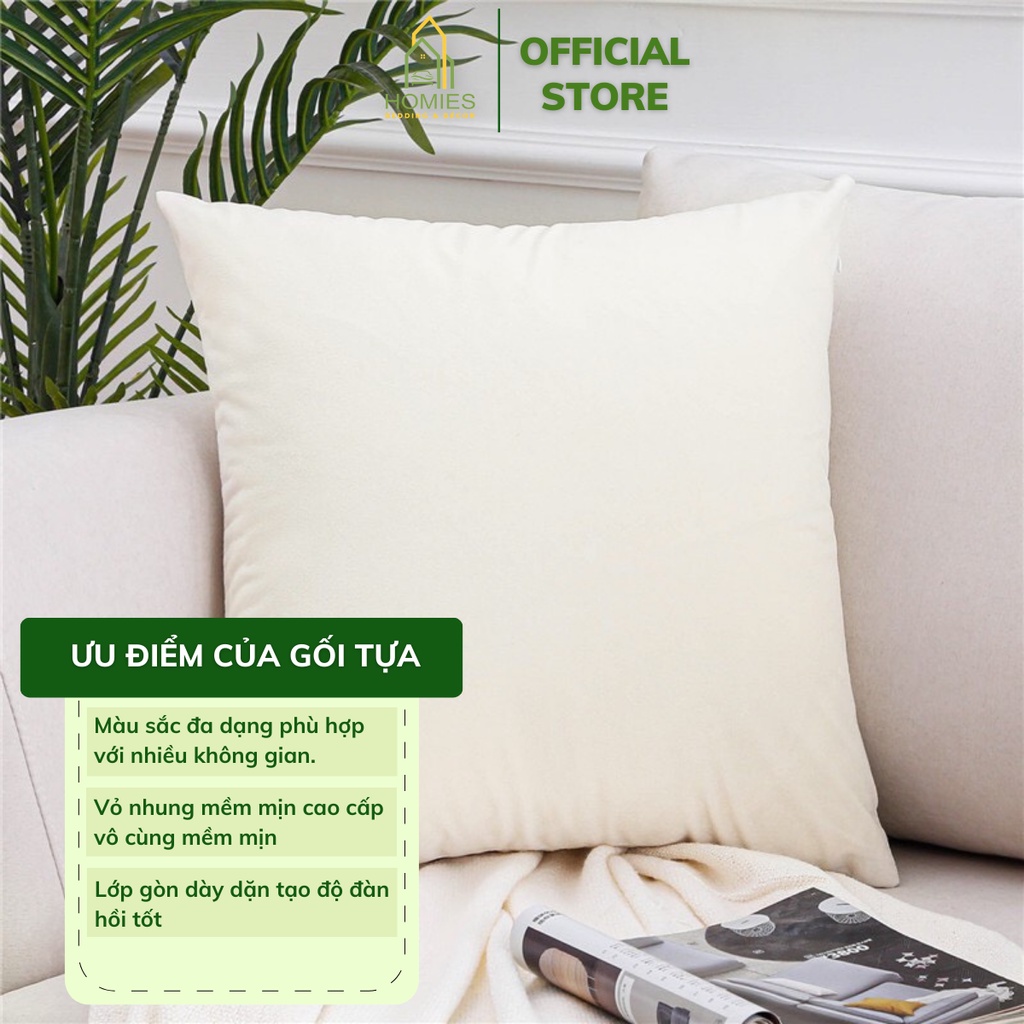 Gối tựa sofa vải nhung Homies mẫu mã sang trọng cao cấp