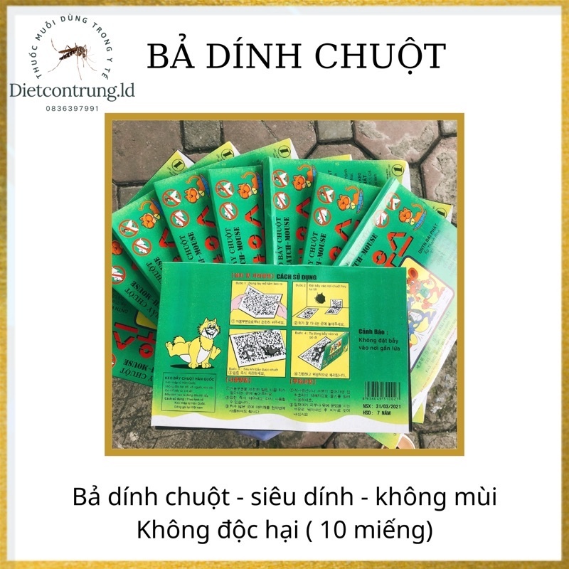 [ combo 10 bả dính chuột - siêu bám dính, không mùi (loại giấy) ]