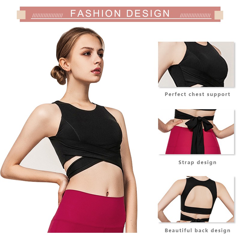 Áo bra có dây buộc / quần dài thời trang thể thao dành cho nữ