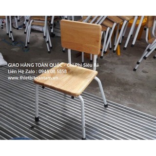 Ghế gỗ chân sắt cho trẻ em