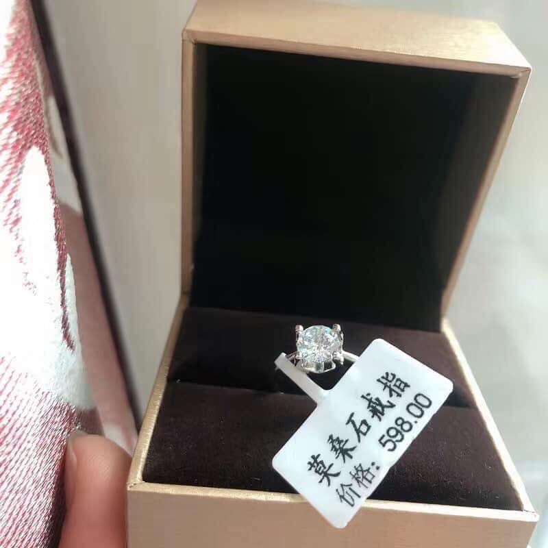Nhẫn kim cương bạc s925 full box