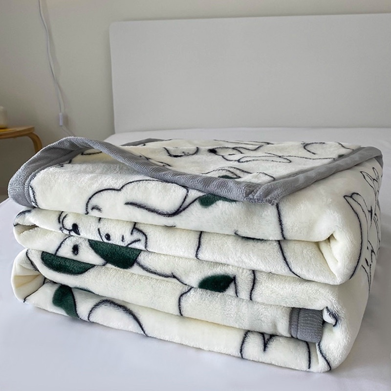 Chăn nhung tuyết phong cách Hàn Quốc mềm mịn kích thước 2m-2m2