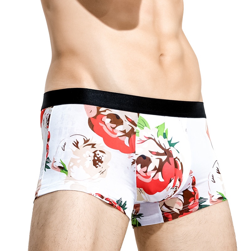 Bộ 3 Quần Lót Boxer Vải Lụa Lạnh Mỏng Thoáng Khí Thoải Mái In Họa Tiết Độc Đáo 232