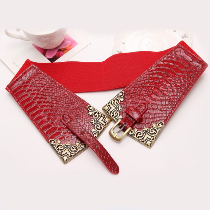 Thắt lưng bản to da phối chun sành điệu TTL73