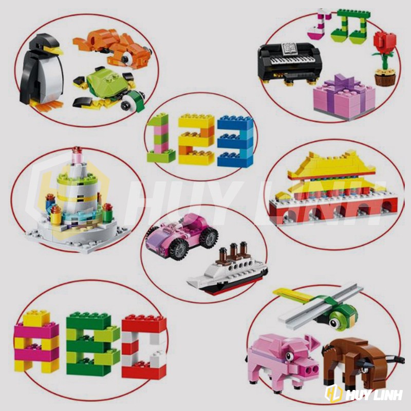 Bộ trò chơi xếp hình Lego 460 chi tiết cho bé - M755 Enlighten Build N Learn 2901