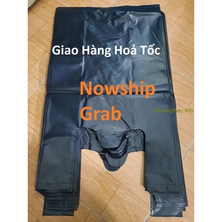 1Kg Túi bóng đen gói hàng siêu dai, Túi nilon đựng rác loại dày