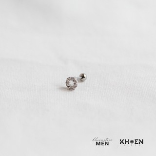 Khuyên tai Tròn đá zircon