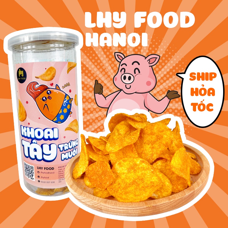 Khoai tây chiên, snack khoai tây lắc phô mai, xóc mắm, sate 200g mix 5 vị ăn vặt LHYFOOD thơm ngon giòn tan đậm vị